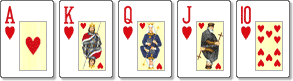 A hand of Royal Flush